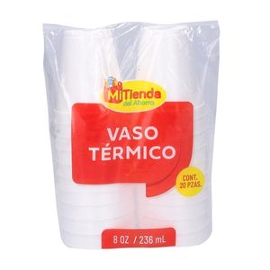 Vasos Desechables 8oz Térmico 20 pz