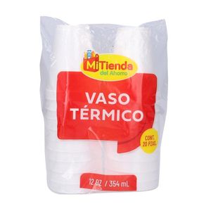 Vasos Desechables 12oz Térmico 20 pz