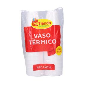 Vasos Desechables 16oz Térmico 20 pz