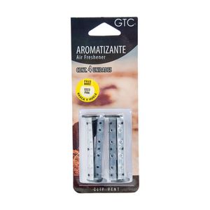 GTC Aromatizante para Auto Clip Vent Coco con 4 pz