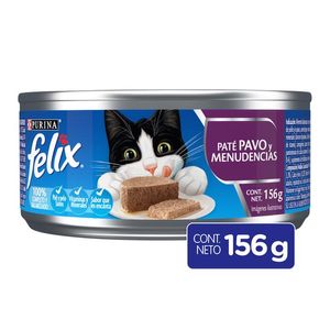 Purina Felix Alimento Húmedo para Gatos Pate Pavo 156 g