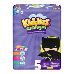 Kiddies Antifugas Pañal Talla 5 X Grande 80 pz