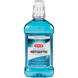 HEB Enjuague Bucal Antiseptic Cool Blue Mint 500 ml