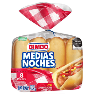 Bimbo Pan Para Hot Dog Medias Noches 340 g