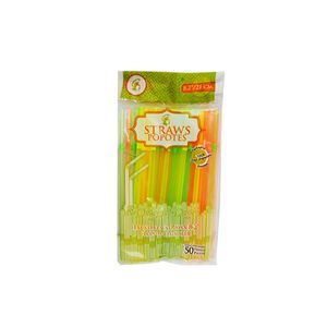 Popotes Biodegradables Flexibles 50 pz