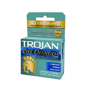 Trojan Condon Piel Desnuda 1 pz