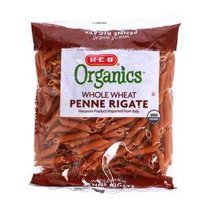 HEB Organics Pasta Penne Rigato Integral 454 g