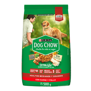 Purina Dog Chow Alimento Seco Perros Adultos Medianos y Grandes Bulto de 500 g