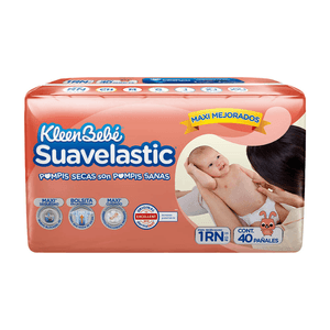 Pañales KleenBebé Suavelastic Etapa 1 Recién Nacido Unisex 40 Pañales