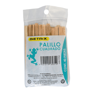 Palillos de Madera Cuadrado 1 Pz