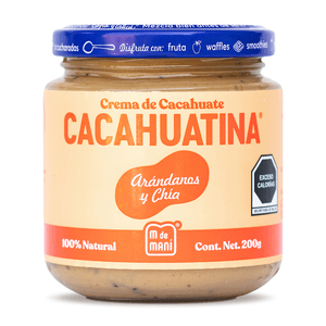 Crema de Cacahuate con Arándanos y Chía 200 g