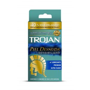 Trojan Condon Piel Desnuda con 9 pz