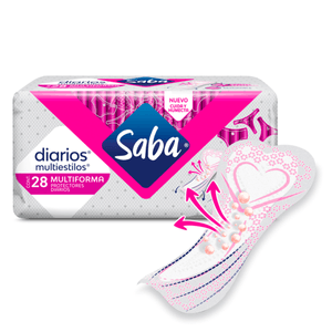 Saba Protectores Diarios Multiestilos Multiforma 28 Pz