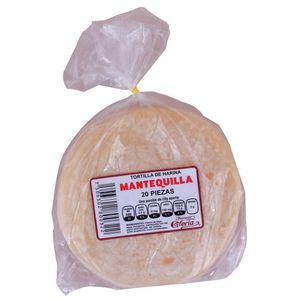 Tortilla Harina Mantequilla Gloria 20 Pz