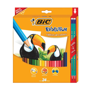 Lápices de Colores Evolution Hexagonales 24 Pz