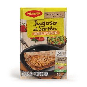 Hoja Sazonadora Maggi Jugoso al Sartén Tomate Sobre 21. 5 g 4 Hojas