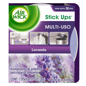 Air Wick Aromatizante de Ambiente para Espacios Pequeños Stick Ups Multiuso Lavanda 30 g 1 pz