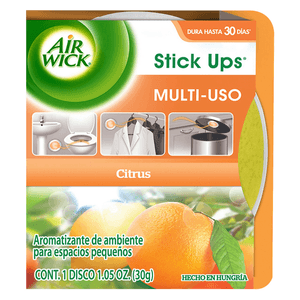 Air Wick Aromatizante de Ambiente para Espacios Pequeños Stick Ups Multiuso Citrus 30 g 1 pz