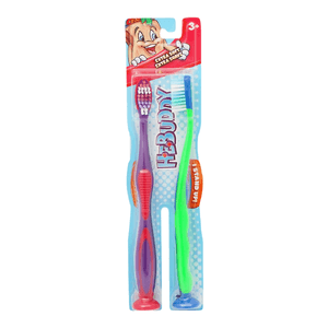 Hebuddy Cepillo Dental Infantil Suave con Base 2 pz