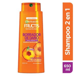 Garnier Fructis Shampoo 2 en 1 Borrador de Daño Largo Perfecto 650 ml