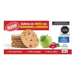 Galletas SOE LIGHT de Avena con Arándanos y Manzana SPLENDA 260 g