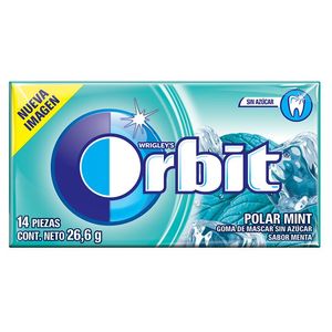 Orbit Polar Mint Chicles de Menta sin Azúcar Paquete de 14 Chicles 26.6 g