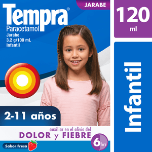 Tempra Jarabe Infantil Sabor Fresa 120 ml