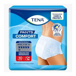 Tena Pants Comfort Ropa Interior Talla Chica/Mediana con 10 pz