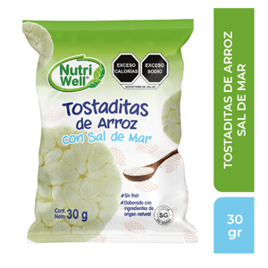 Nutriwell Tostaditas de Arroz con Sal de Mar 30 g