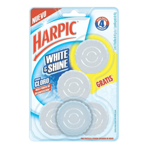 Harpic Pastilla Acuatica White & Shine 5 Pz 225 g