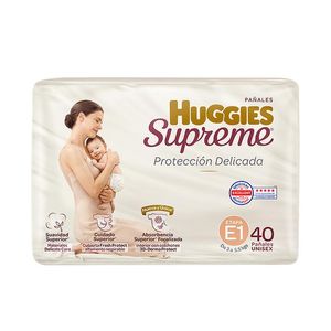 Pañal para Bebé Huggies Supreme Unisex Etapa 1 con 40 pz