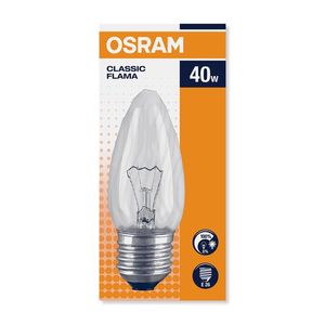 Foco Incandescente Osram Tipo Vela Luz Cálida 40 Watts