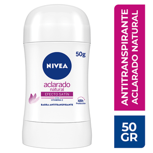 NIVEA Desodorante Aclarante Tono Natural Satín en Barra 50 g