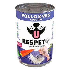 Alimento Húmedo para Perros en Lata RESPET Pollo y Vegetales 410 g