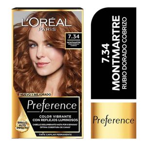 Loreal Preference Tinte Permanente 7.34 Montmartre Rubio Dorado