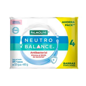 Jabón de Tocador Palmolive Neutro Balance Antibacterial 120 g con 4 pz