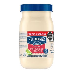 Hellmanns Mayonesa Reducida en Grasa 360 g