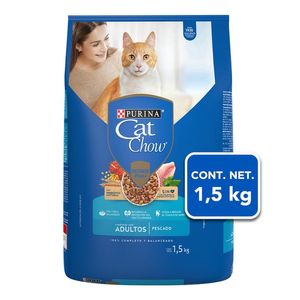 Purina Cat Chow Defense Plus Alimento Seco para Gatos Adultos Sabor Pescado Bulto de 1.5 kg