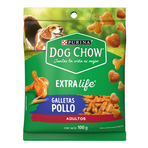 Purina Dog Chow Abrazzos Galletitas para Perro Adulto Sabor a Pollo Bolsa de 100 g