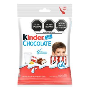 Chocolate Kinder con Relleno a Base de Leche con 4 pz de 12.5 g c/u