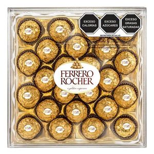 Chocolate Ferrero Rocher Relleno con Avellana con 24 pz de 12.5 g c/u
