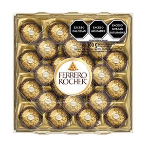 Chocolate Ferrero Rocher Relleno con Avellana con 24 pz de 12.5 g c/u