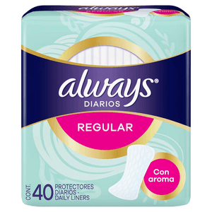 Always Diarios Regular con Aroma con 40 pz