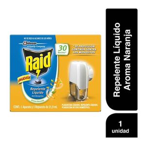 Aparato Plaguicida Repelente Raid Anti mosquitos Aroma Naranja 1 Pz