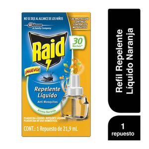 Repuesto De Plaguicida Repelente Raid Anti Mosquitos Aroma Naranja 1 Pz