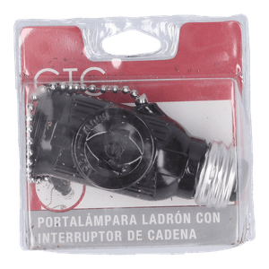 Portalámpara Ladrón Gtc Con Interruptor De Cadena 1 Pz