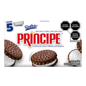 Galletas Sándwich Rellenas Príncipe Sabor Chocol 315 g