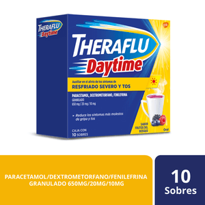 Theraflu Antigripal Daytime Te Frutos Del Bosque con 10 pz