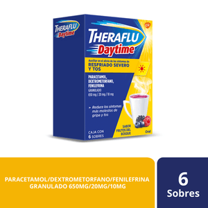 Theraflu Antigripal Daytime Te Frutos Del Bosque con 6 pz