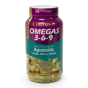 Solanum Omega 3-6-9 Aceite De Aguacate con 180 cápsulas